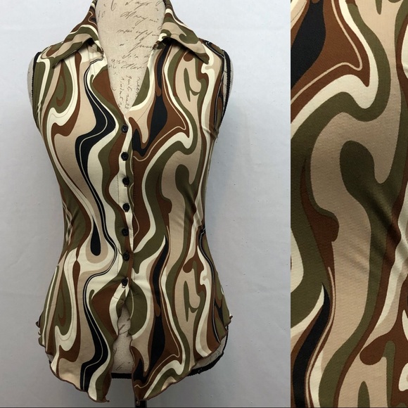 Moa Moa Tops - Moa Moa Sleeveless Retro Top